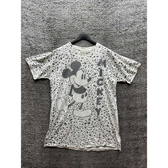 Disney Other - Vintage 90s Disney All-Over Print Mickey Mouse T-Shirt White Mens Size M/L